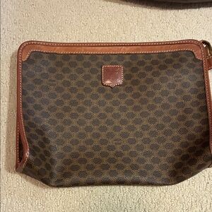 Celine Elegant Brown Patterned Clutch👝